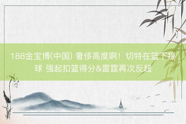188金宝博(中国) 奢侈高度啊！切特在篮下接球 强起扣篮得分&雷霆再次反超