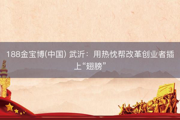 188金宝博(中国) 武沂：用热忱帮改革创业者插上“翅膀”